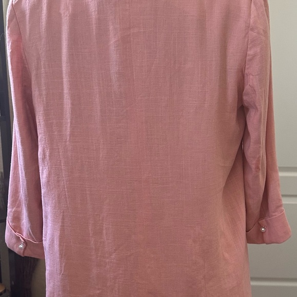 ANRABESS Pink Open Front Blazer Jacket Women’s SM Lightweight - Picture 2 of 6